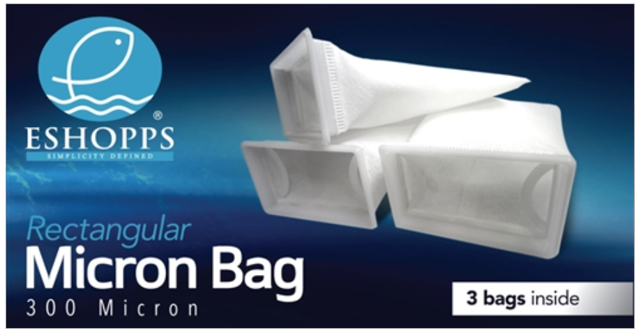 Eshopps Rectangle Filter Sock 300 Micron (3 Pack) dry goods