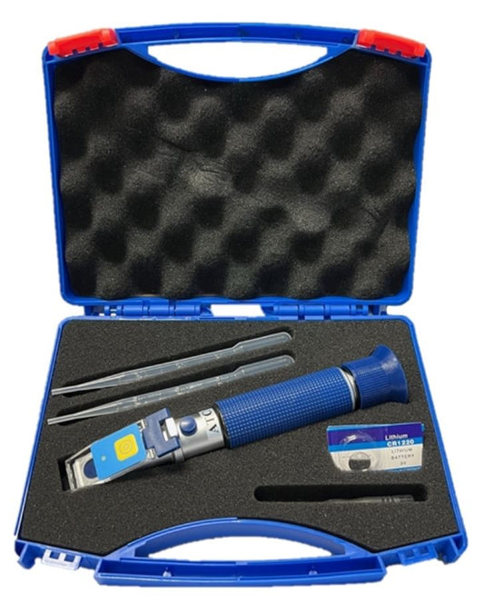 Aquarium Elements Premium Saltwater LED Refractometer - LG blue case Dry Goods