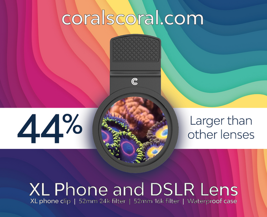 Coral's Coral Lens XL 52mm for Cell Phones & DSLR Cameras - Works with the newest iPhone & Android devices