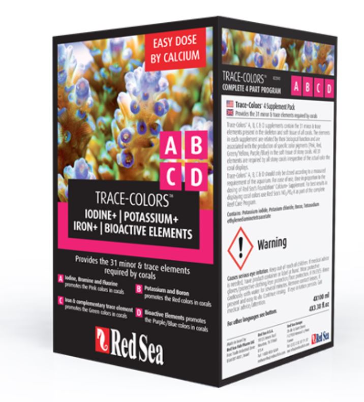 RedSea Trace Colors ABCD 4-Pack (4@100ml) Dry Goods