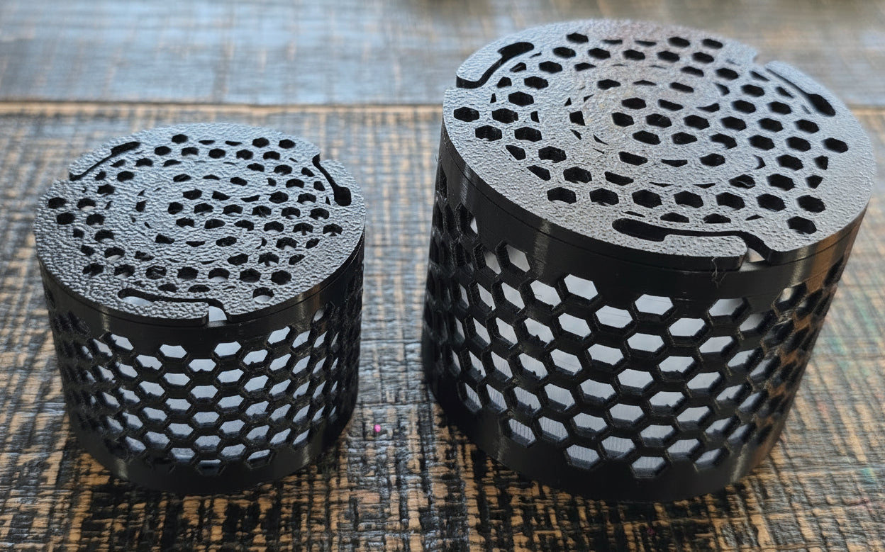 Black mushroom cages